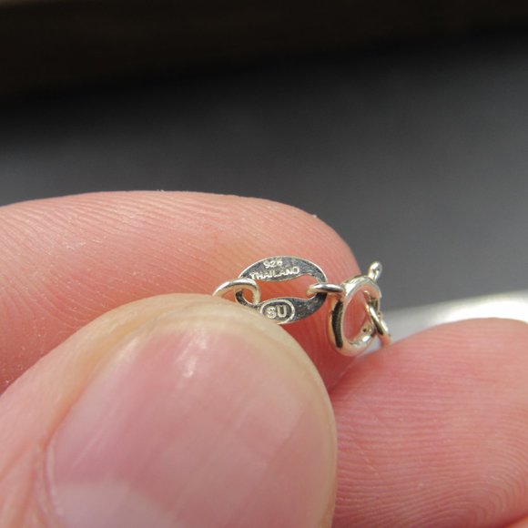 16" Sterling Mystic Topaz & Clear Topaz Necklace - Picture 5 of 7